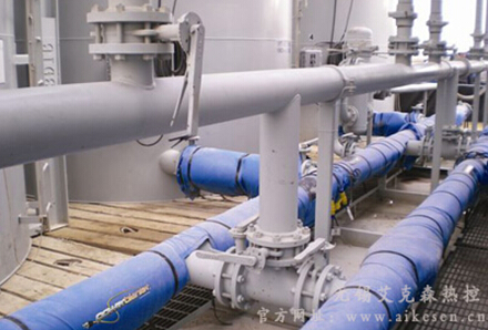 管道电伴热带在工业户外管道伴热防冻上的使用图